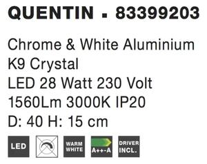 LED stropné svietidlo Quentin 40 Číra
