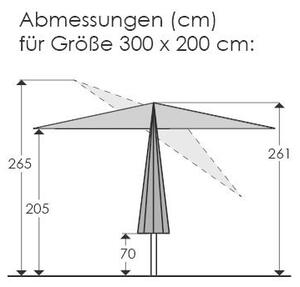 SLNEČNÍK 200/261/300 cm Schneider - Online Only záhrada, Online Only