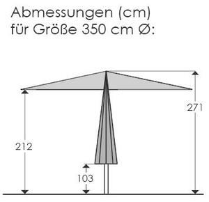 SLNEČNÍK 350/275 cm Schneider - Online Only záhrada, Online Only