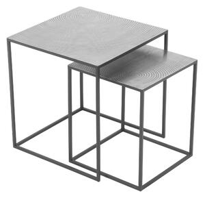 SADA PRÍRUČNÝCH STOLÍKOV, strieborná - Stolíky do obývačky, Online Only