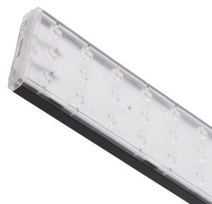 Čierne lištové LED svietidlo 120cm 54W 90° 3F Farba svetla Teplá biela