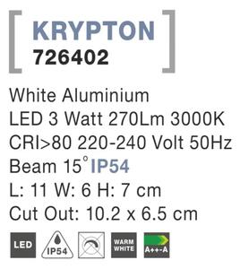 Vonkajšie LED svietidlo Krypton 11 biele