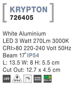 Vonkajšie LED svietidlo Krypton 13.5 biele