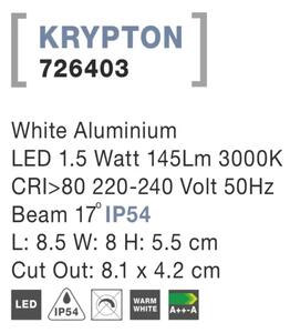 Vonkajšie LED svietidlo Krypton 85 biele