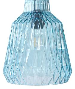 Závesné svietidlo Lindby Belarion, modré, 1 svetlo, sklo, Ø 23 cm