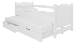 Detská posteľ LAMPOS, 180x75, biela