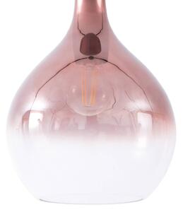 Lucande závesné svietidlo Lyrisa, 1 svetlo, medená farba, sklo, 22 cm