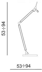Dizajnová stolová lampa Zyta S Table hliníkové