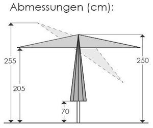 SLNEČNÍK 200/250/300 cm - Online Only záhrada, Online Only