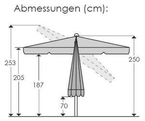 SLNEČNÍK 200/250/300 cm - Online Only záhrada, Online Only