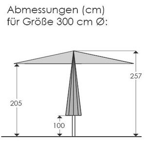 SLNEČNÍK 300/257/300 cm - Online Only záhrada, Online Only
