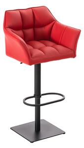 Barová stolička Damas B1 ~ koženka, čierny rám - Červená