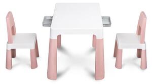 Súprava detského stola a 2 kresiel Toyz MONTI pink