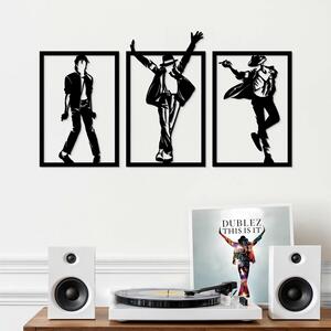 DUBLEZ | 3 dielny drevený obraz - Michael Jackson