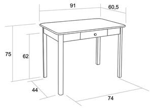 BRADOP Jedálenský stôl PATRIK 60×90 buk