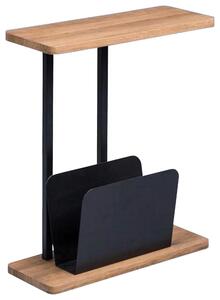 PRÍRUČNÝ STOLÍK, čierna, farba duba - Stolíky do obývačky, Online Only