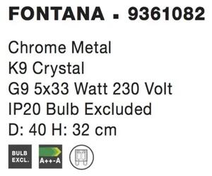 Luxusné stropné svietidlo Fontana 40 Chrome