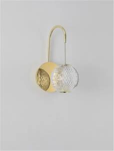 Dizajnové nástenné svietidlo Brillante zlatá