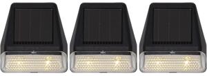 Súprava 3 nástenných solárnych LED svietidiel Star Trading Wally, výška 7,5 cm