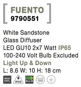 Vonkajšie záhradné svietidlo Fuento B 86 biele