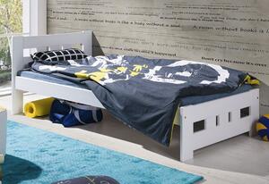 Detská posteľ z masívu borovice VAŠÍK - 200x90 cm - biela