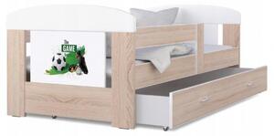 Detská posteľ 160 x 80 cm FILIP BOROVICA vzor FUTBAL Rozměry postele: 160x80 cm