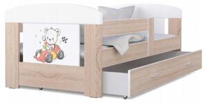 Detská posteľ 160 x 80 cm FILIP BOROVICA vzor MACKO Rozměry postele: 160x80 cm