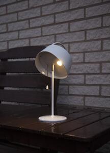 Biela vonkajšia solárna LED lampa Star Trading Cervia, výška 36 cm