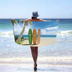 Plážová osuška s plážou a surfmi Viacfarebná