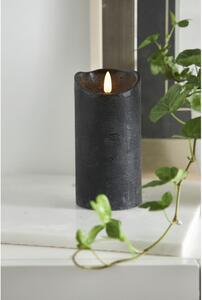 Čierna vosková LED sviečka Star Trading Flamme Rustic, výška 15 cm