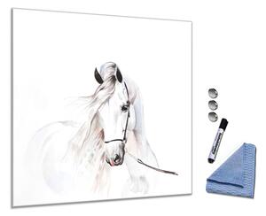 Sklenená magnetická tabuľa malovaný andaluský kůň - S-265671161-10040