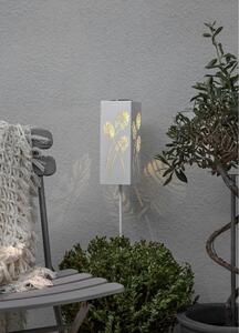 Biela solárna LED svetelná dekorácia z kovu Star Trading Albaleaf