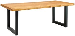 JEDÁLENSKÝ STÔL, tíkové drevo, prírodná farba, čierna, 200/200/78 cm Livetastic - Jedálenské programy, Online Only