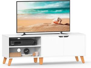 TV DIEL, biela, svetlohnedá, 140/45/40 cm MID.YOU - Obývacie zostavy, Online Only