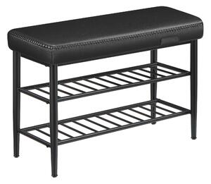 LAVICA NA TOPÁNKY, čierna, 80/50/30 cm MID.YOU - Predsieňové programy, Online Only