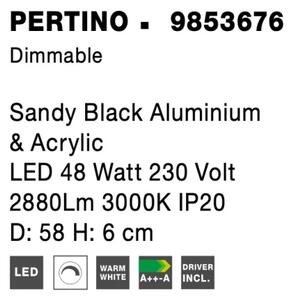 Stropné svietidlo LED so stmievaním Pertino 58 3000K čierne