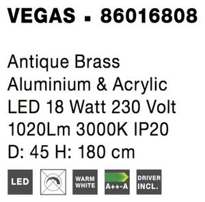 LED luster Vegas 45 mosadz