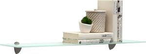 SKLENENÁ POLICA, biela, 78/0,6/18 cm Carryhome - Regály