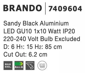 Bodové svietidlo Brando 70 čierne
