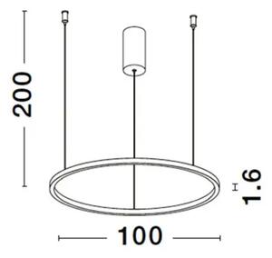LED luster Tarquin 100 Strieborná