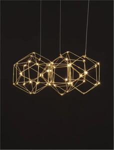 LED luster Nebula 49 zlatá