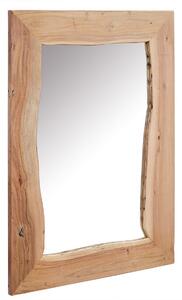 WOODLAND Zrkadlo 100x70 cm, prírodná, akácia