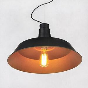 Dekoori - Čierna loftová kovová lampa SAGGI DEKORIKO