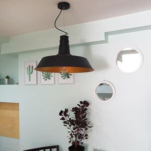 Dekoori - Čierna loftová kovová lampa SAGGI DEKORIKO