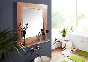 WOODLAND Kúpeľňové zrkadlo 70x78 cm, prírodná, akácia