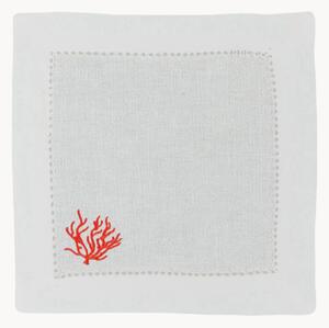 Kokteilový obrúsok's výšivkou koralu Coral