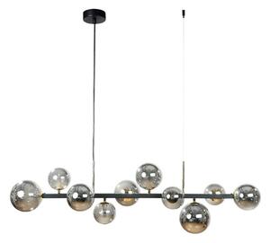 Zuma Line 1214 - Luster na lanku SERENITY 10xG9/8W/230V čierna/dymová čierna