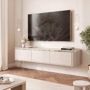 ZÁVESNÝ TV STOLÍK MODENA KAŠMÍR HLADKÝ LED 165 cm