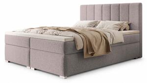 Čalúnená boxspring manželská posteľ s úložným priestorom Canira 140x200 - ružová