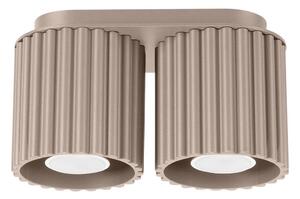 Sollux SL.1815 - Bodové svietidlo AURA 2xGU10/10W/230V taupe